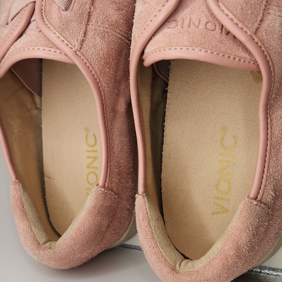 REPOSHING Vionic Pink Jean Suede Sneakers...scuffed and soiled - Picture 3 of 13